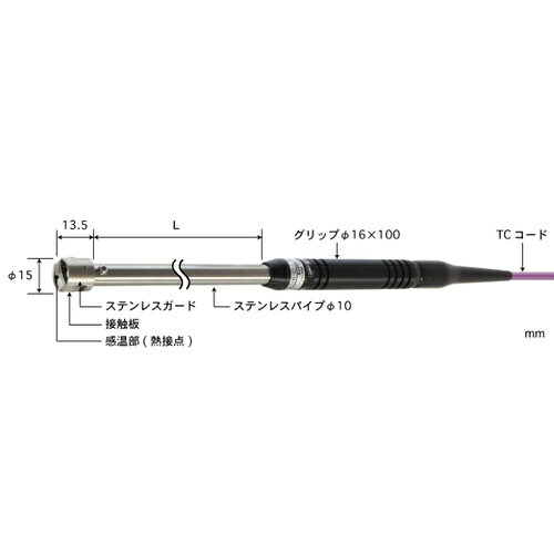 樂天商城 - ANRITSU ( 安立計器 ) 静止表面用温度センサ A形シリーズ φ27mm ガードなし（接地） ストレート 300mm Kタイプミニプラグ ( A-171K-03-1-TC1-ANP )