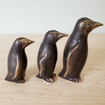 10001330 ペンギン　中　真鍮 アンティーク調　ブロンズ像　バリ雑貨　置物　インテリアの商品画像 2