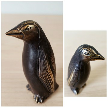10001329 ペンギン　小　真鍮　アンティーク調　ブロンズ像　バリ雑貨　置物　インテリアの商品画像 3