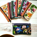 10000863 花柄刺繍ポーチ 小物入れ 収納 花柄 フラワー コスメ 化粧ポーチ アジアン バッグ収納
