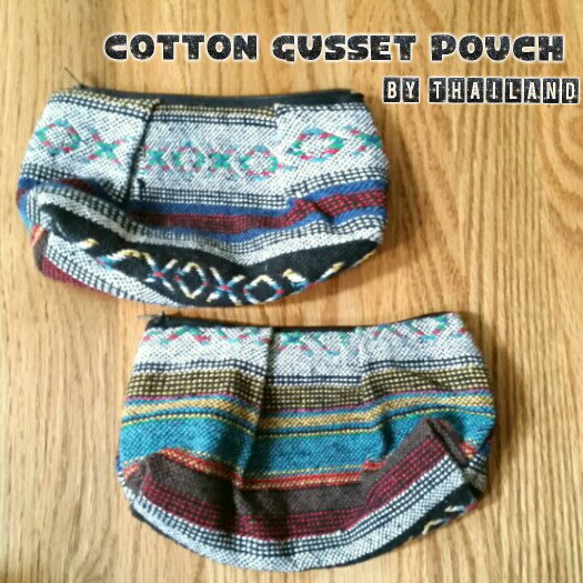 ポーチ　化粧ポーチ　コットン　タイ雑貨　ゲリコットン　ネイティプ　小物ポーチ
