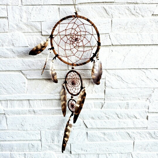 ドリームキャッチャー 2連 ネイティブ インディアン メキシカン アジアン雑貨 魔除け お守り アジアン