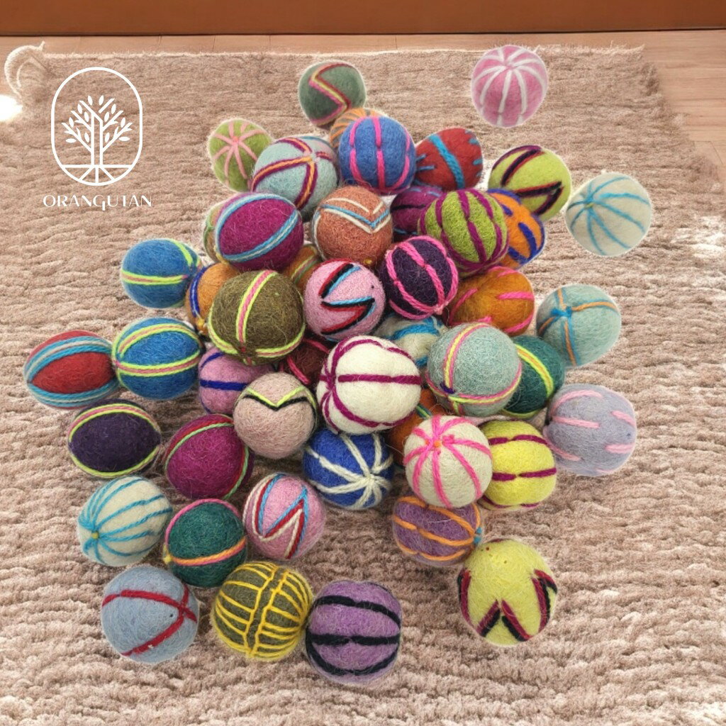10000915 ウール玉　アソート50個　手まり玉　ハンドメイドパーツ　ウールボール　ネパール雑貨　アジアン　エスニック　手芸用品　ハンドメイド