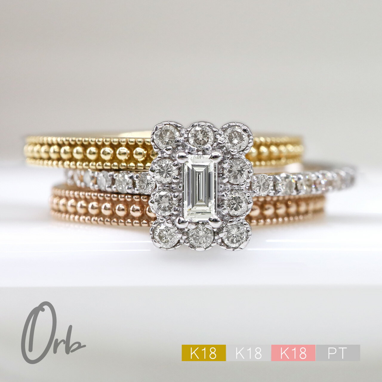 ダイヤモンド リング レディース 指輪 0.4ct ジュエリー k18 18金 ゴールド pt900
