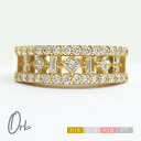 透かし ダイヤモンド リング 0.6ct 指輪 レディース ジュエリー k18 18金 ゴールド プラチナ pt900 ダイヤ プリンセス バゲット ゆびわ 幅広 日本製(4)