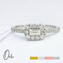バゲットカット k18 PT ダイヤモンド リング 0.5ct レディース ジュエリー 金 ゴールド プラチナ バケットカット ダイヤ 日本製(4)