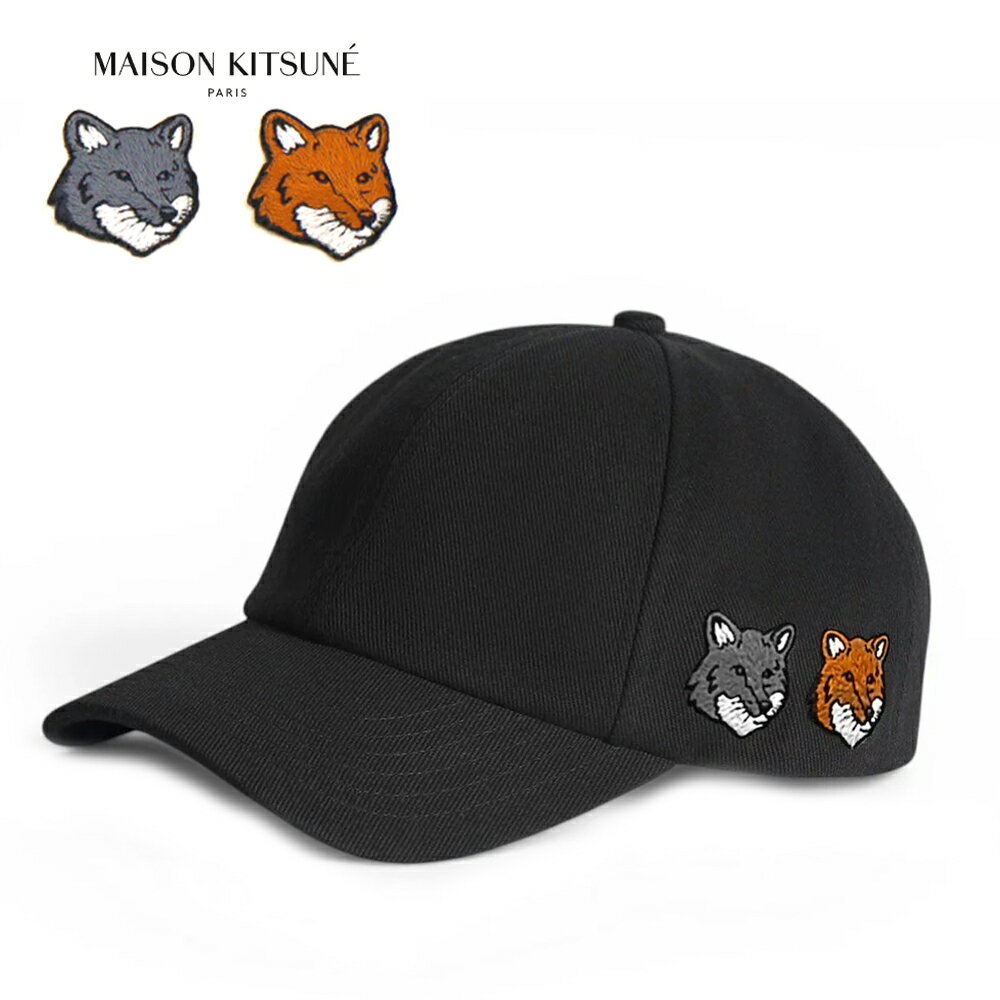 樂天商城 - メゾンキツネ MAISON KITSUNE キャップ 帽子 ダブル ボールド フォックスヘッド キャップ ダブルフォックス ヘッド DOUBLE FOX HEAD CAP OM611CFWW0096