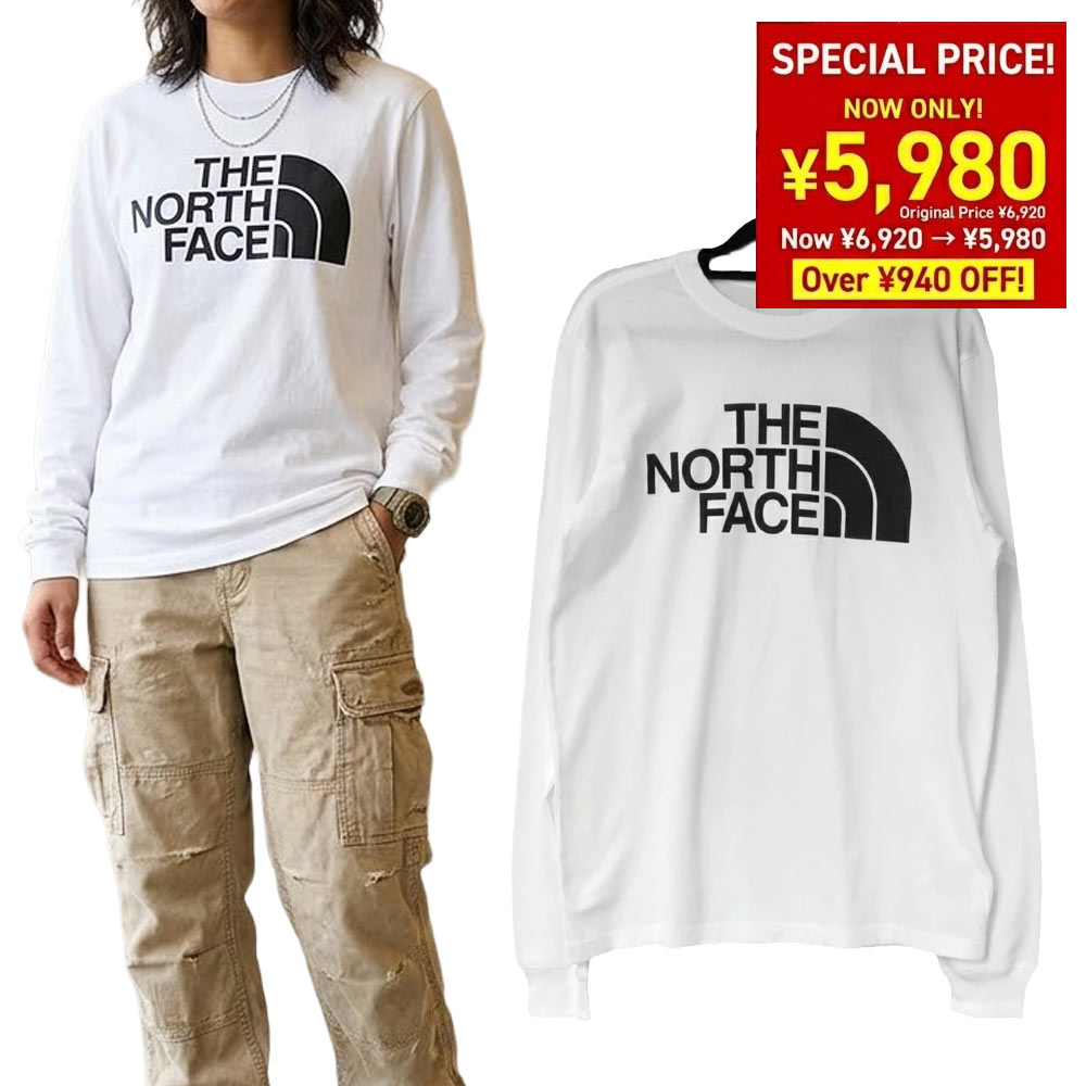 乐天商城 - ザ ノースフェイス THE NORTH FACE メンズ ギフト 2026 ロングTシャツ 長袖 ロンT ロゴTシャツ ロゴプリント クルーネック HALF DOME TNF0A811O LA9