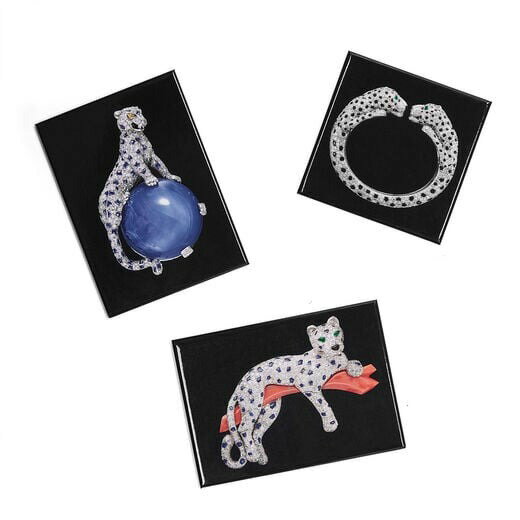 【3点セット】カルティエ展 マグネット 磁石 パンサー柄セット パンテール CARTIER 限定 オフィシャルグッズ 展覧会 ロンドンV&A博物館 美術館 イン...