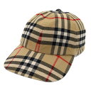 バーバリー BURBERRY キャップ チェック柄 帽子 ベージュ バーバリーチェック ベースボールキャップ レディース メンズ