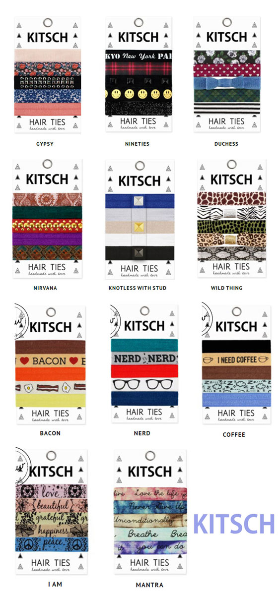 Kitsch（キッチュ）ヘアアクセサリー5本セット/ヘアゴム/ブレスレット/Hair Ties