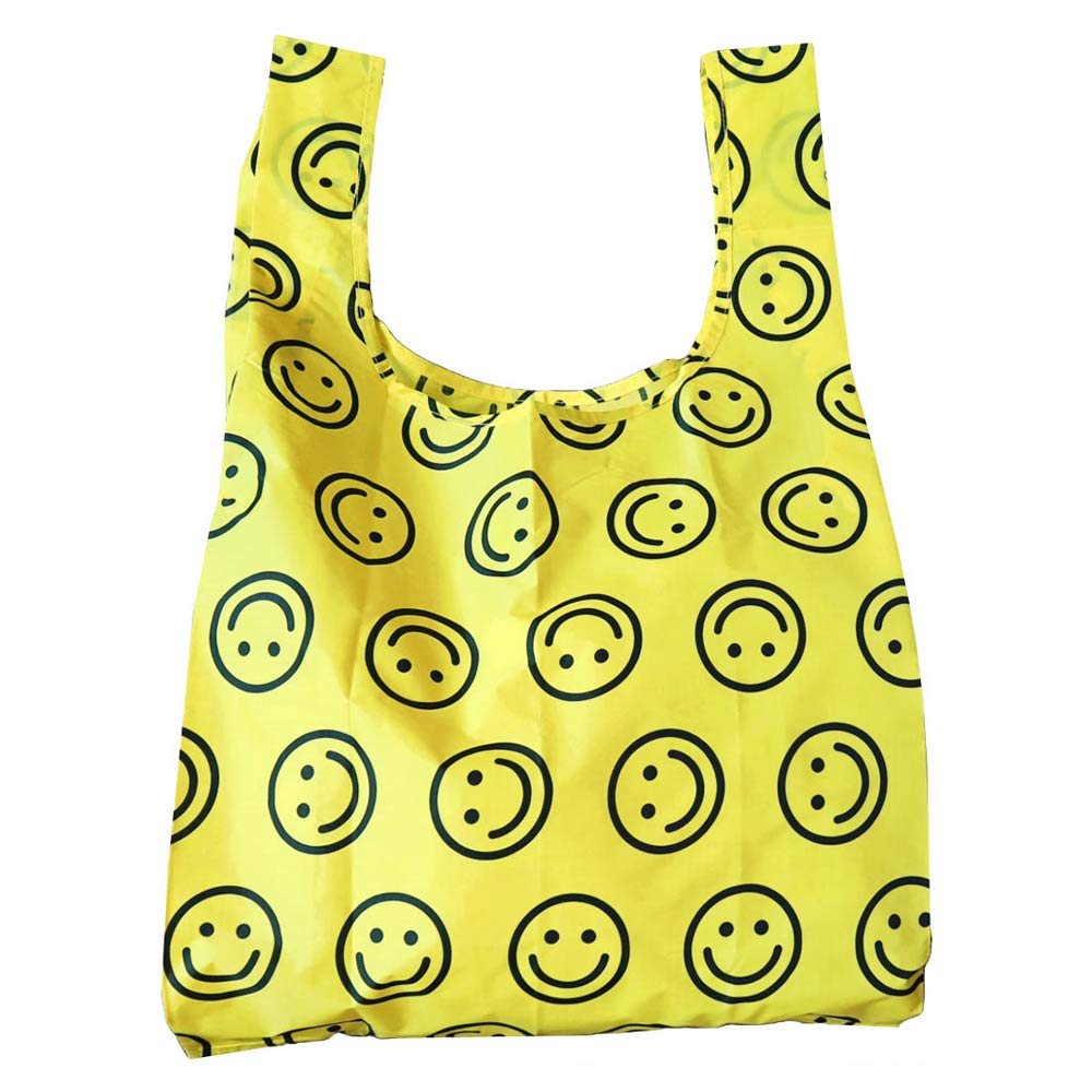 BAGGU バグゥ エコバッグ スマイル柄 総柄 ニコちゃん スタンダードバグー STANDARD BAGGU ナイロントートバッグ レジバッグ お買い物バッグ Thank you happy Yellow happy 母の日 ギフト