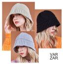【正規販売店】VARZAR バザール ニット バケットハット ウール帽子 韓国ブランド 紫外線対策 小顔HAT 秋冬モデル Monogram Label Wool Knit Bucket Hat 893 894 895