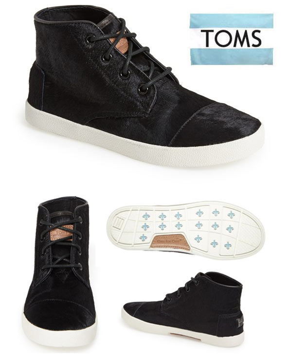 トムス 【レディースシューズ】トムズ（Toms）ハラコスウェードスニーカー/ハイカット/PASEOS HIGH Black Pony Hair/ブラックポニーヘア【日本正規品】【あす楽対応_関東】