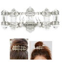 Kitsch キッチュ クリスタルヘアアクセサリー Beyond the Stars Bun Pin ヘアコーム ヘアピン シルバー(4)