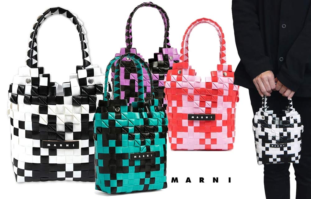 【2024年春夏モデル】マルニ(MARNI)かごバッグ ダイヤモンドバスケット マイクロサイズ ピクニックバッグ ウォーブン製 トートバッグ MARNI KIDS M00637 M00IW キッズ レディース【あす楽対応_関東】