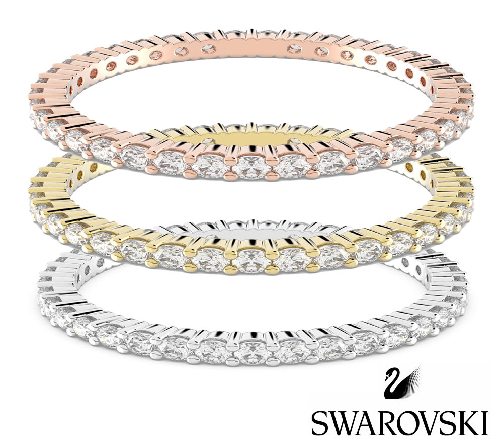 スワロフスキー（SWAROVSKI）Vittoreリング 指輪 1mm 華奢 極細リング ジュエリー アクセサリー シルバー ローズゴールド クリスタル ジルコニア【あす楽対応_関東】