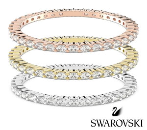 スワロフスキー（SWAROVSKI）Vittoreリング 指輪 1mm 華奢 極細リング ジュエリー アクセサリー シルバー ローズゴールド クリスタル ジルコニア【あす楽対応_関東】