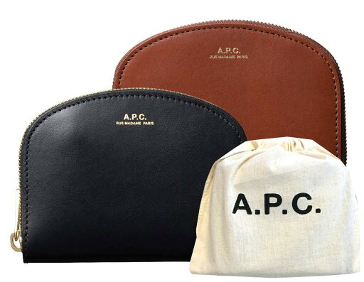 A.P.C. アーペーセー レザーコインケース デミルーン財布 コンパクトウォレット Demi-Lune COMPACT WALLET PXAWV-F63219 A.P.C. アーペーセー レザーコインケース デミルーン財布 コンパクトウォレット Demi-Lune COMPACT WALLET PXAWV-F63219