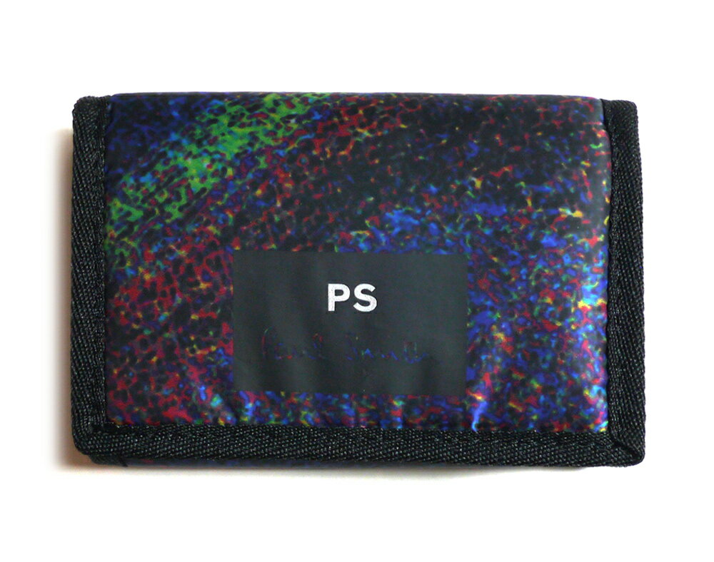 ポール・スミス 財布（メンズ） ポールスミス(PAUL SMITH)ナイロン二つ折り財布 "Acid Oil Slick"オイルスリック コンパクト財布 コインケース カードケース ナイロンウォレット/PS by Paul Smith【あす楽対応_関東】