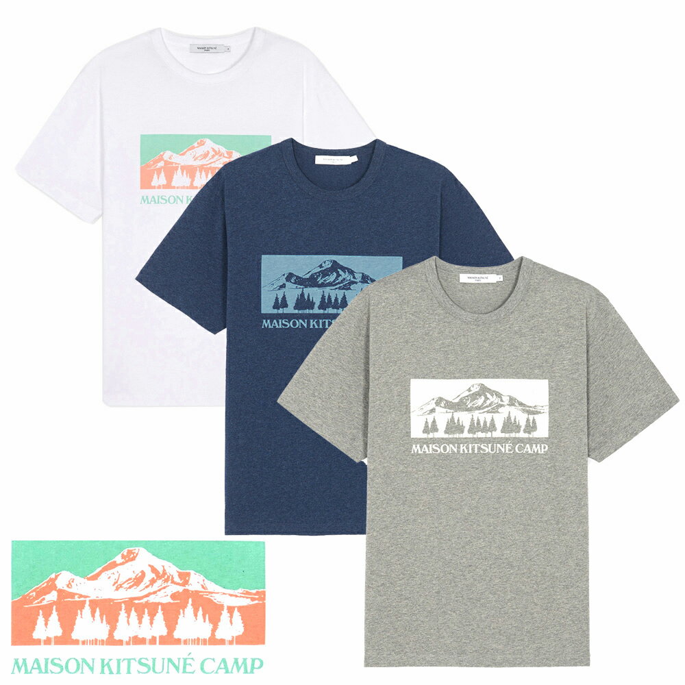 メゾンキツネ MAISON KITSUNE Tシャツ メンズ ギフト 2026 マウンテン キャンプ クラシック MOUTAIN CAMP CLASSIC TEE-SHIRT IM00151KJ0008