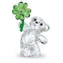 スワロフスキー SWAROVSKI クリスベア Lucky Charm クリスタルオブジェ 四つ葉のクローバー スワロフスキー社製置物 5557537