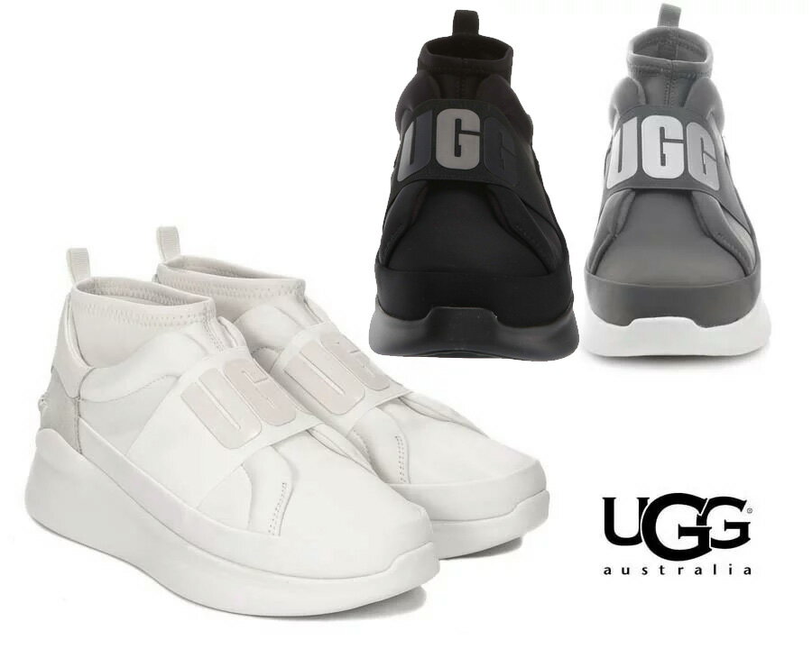 UGG（アグ）スニーカー/Neutra Trainer Sneaker/ニュートラ 厚底ソール スリッポンスニーカー レディース/ブラック、チャコールグレー、ホワイト【あす楽対応_関東】