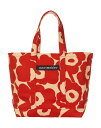 マリメッコ（marimekko）ウニッコ柄ビッグトートバッグ ベージュ×レッド Peruskassi Pieni Unikko エコバッグ トートバッグ 091445【あす楽対応_関東】