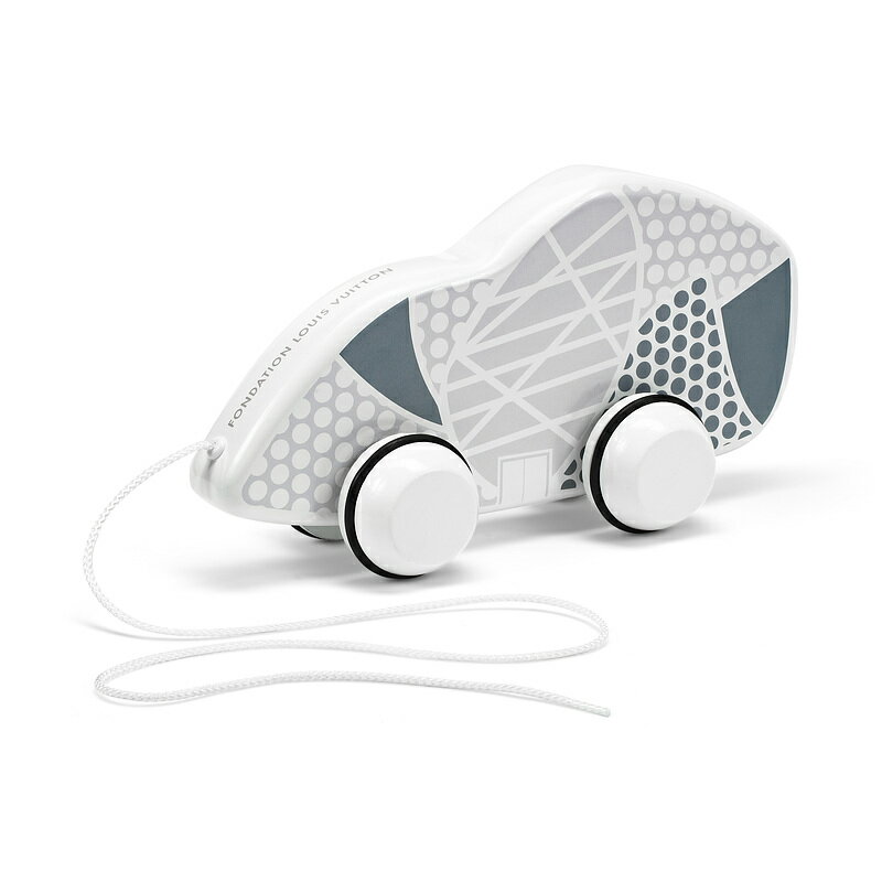 パリ限定!LOUIS VUITTON ルイヴィトン美術館 木製くるま おもちゃ ひっぱり車 FONDATION LOUIS VUITTON フォンダシオンルイヴ...