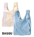 BAGGU(バグゥ)コットンエコバッグ/キャンバスショッパーバッグ/Medium Baggu/デニム、ストライプ/バグー