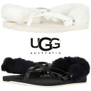 UGG アグ ムートンビーチサンダル LAALAA ファー付きレディースサンダル シープスキン