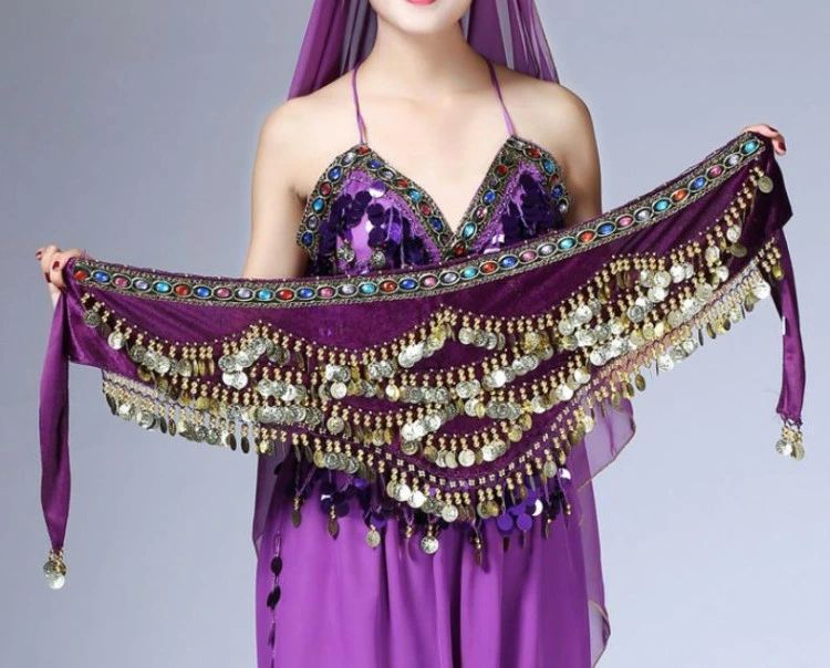 腰巻き 舞台風 演出 ヒップスカーフベリーコインスカーフヒップスカートアラビア衣装ダンス衣装スパン..
