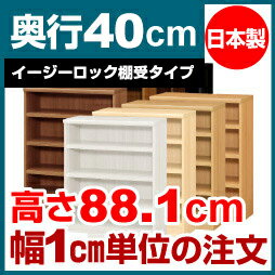 【イージーロック棚受タイプ】本棚 オーダー オシャレ 大容量 書棚 【送料無料】オーダーマルチラック 奥行40cm 高さ88.1cm 幅54cm【耐荷重 タフタイプ】【オーダー本棚 本収納 シンプル 頑丈 棚 書庫 ラック オープンラック ファイル 書類 カタログ レコード 収納】