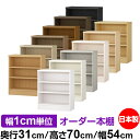 本棚 薄型 大容量 収納 奥行31cm 高さ70cm 幅54cm|日本製 木製 F★★★★ オーダーラック 収納棚 オーダーマルチラック 標準棚板 送料無料