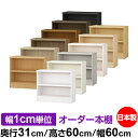 本棚 幅1cm単位オーダー 書棚 カラーボックス|奥行31cm 高さ60cm 幅60cm|日本製 木製 F★★★★ オーダーラック 収納棚 オーダーマルチラック...