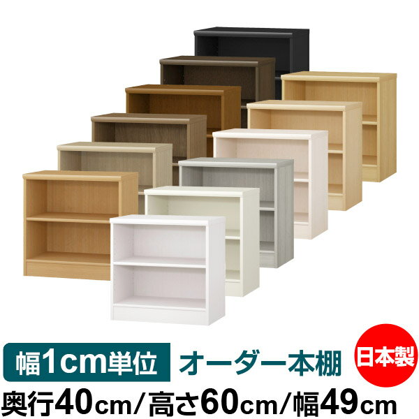 オーダー 本棚 収納 棚 書棚 ラック サイズオーダー 大容量 オーダーマルチラック 奥行40cm 高さ60cm 幅49cm【標準タイプ】【オーダー本棚 本収納 シンプル 頑丈 棚 書庫 ラック オープンラック ファイル 書類 カタログ レコード 収納】