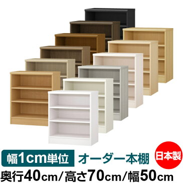 オーダー 本棚 収納 棚 書棚 ラック サイズオーダー 大容量 オーダーマルチラック 奥行40cm 高さ70cm 幅50cm【標準タイプ】【オーダー本棚 本収納 シンプル 頑丈 棚 書庫 ラック オープンラック ファイル 書類 カタログ レコード 収納】