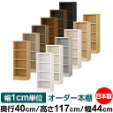本棚 幅1cm単位オーダー 大容量 書棚 ラック|奥行40cm 高さ117cm 幅44cm|日本製 木製 大容量 耐荷重タフタイプ 書棚 シンプル収納 送料無料
