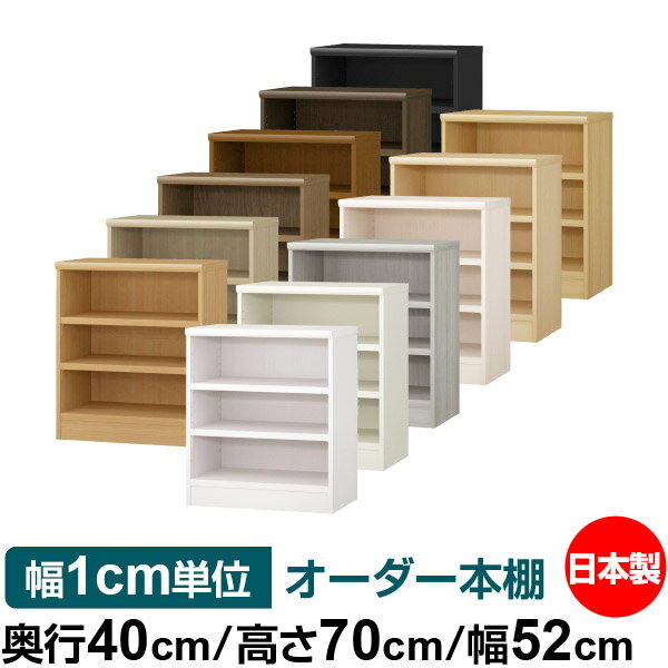 オーダー 本棚 収納 棚 書棚 ラック サイズオーダー 大容量 【送料無料】オーダーマルチラック 奥行40cm 高さ70cm 幅52cm【耐荷重 タフタイプ】【オーダー本棚 本収納 シンプル 頑丈 棚 書庫 ラック オープンラック ファイル 書類 カタログ レコード 収納】