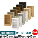 本棚 幅1cm単位オーダー 大容量 書棚 ラック|奥行40cm 高さ80cm 幅40cm|日本製 木製 大容量 耐荷重タフタイプ 書棚 シンプル収納 送料無料
