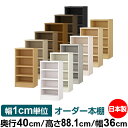 本棚 幅1cm単位オーダー 大容量 書棚 ラック|奥行40cm 高さ88.1cm 幅36cm|日本製 木製 大容量 耐荷重タフタイプ 書棚 シンプル収納 送料無...