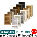 本棚 幅1cm単位オーダー 大容量 書棚 ラック|奥行40cm 高さ88.1cm 幅38cm|日本製 木製 大容量 耐荷重タフタイプ 書棚 シンプル収納 送料無...