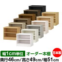 日本製 本棚 F★★★★ 低ホルムアルデヒド オーダー本棚 収納 棚 書棚 ラック サイズオーダー 奥深 大容量 オーダーマルチラック 奥行46cm 高さ49cm 幅51cm【標準タイプ】【オーダー本棚 本収納 シンプル 頑丈 棚 大量 多目的棚 ラック オープンラック 大型 書籍 収納】