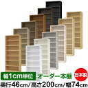 オーダー 本棚 収納 棚 書棚 ラック サイズオーダー 奥深 大容量 【送料無料】オーダーマルチラック 奥行46cm 高さ200cm 幅74cm【耐荷重 タフタイプ】【オーダー本棚 本収納 シンプル 頑丈 棚 大量 多目的棚 ラック オープンラック 大型 書籍 収納】(3)