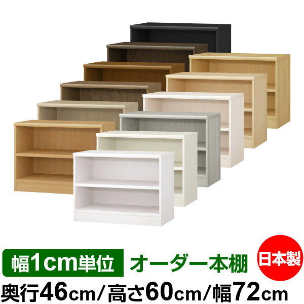 オーダー 本棚 収納 棚 書棚 ラック サイズオーダー 奥深 大容量 【送料無料】オーダーマルチラック 奥行46cm 高さ60cm 幅72cm【耐荷重 タフタイプ】【オーダー本棚 本収納 シンプル 頑丈 棚 大量 多目的棚 ラック オープンラック 大型 書籍 収納】