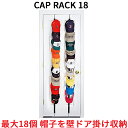 帽子 吊り下げ収納 9個掛け × 2個セット CAP RACK 18 キャップラック 壁 ディスプレイ 収納 帽子掛け フック 壁掛け キャップ 収納 ドア用 ラック ハンガー インテリア おしゃれ オシャレ お洒落 見せる収納 メンズ レディース