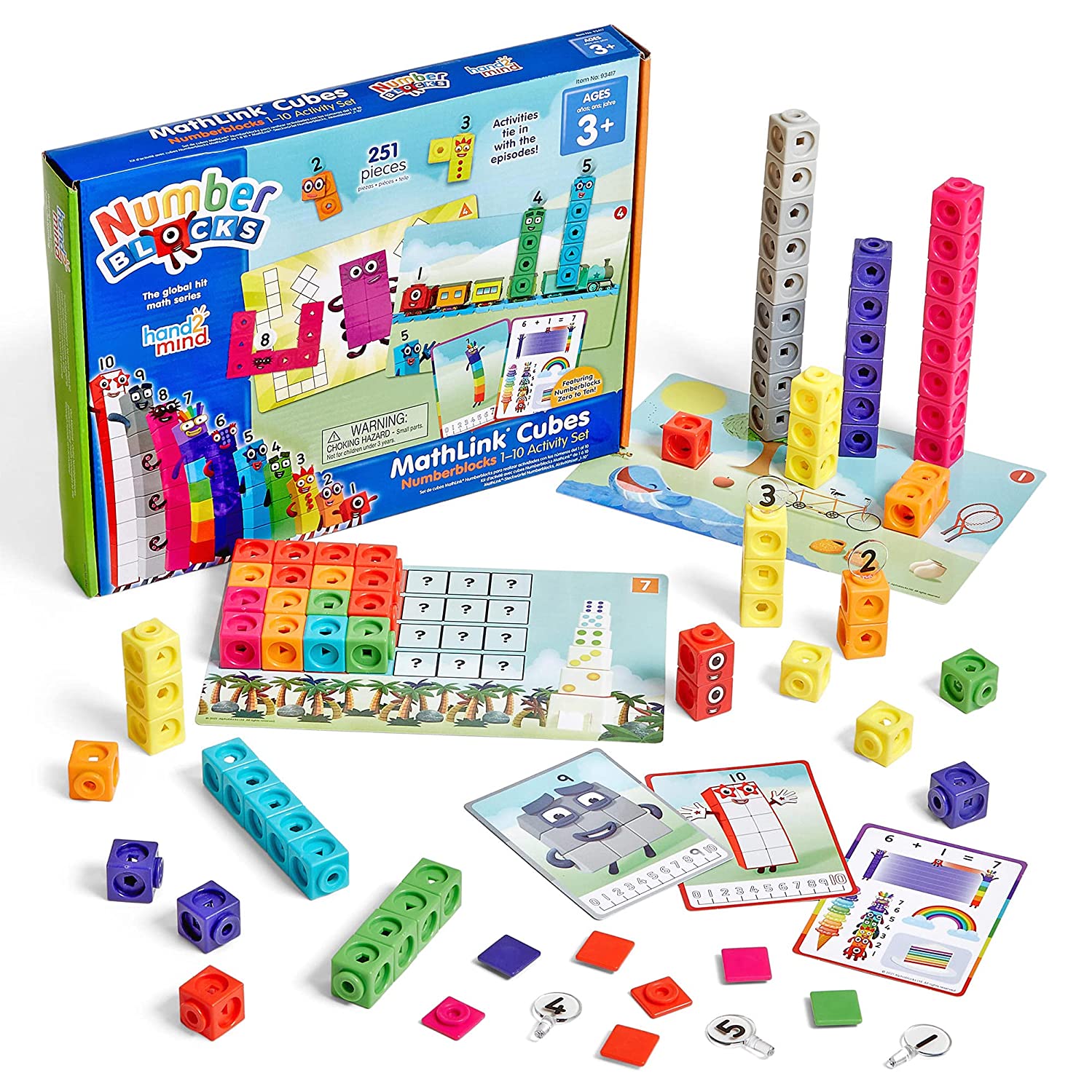 ナンバーブロックス マスリンクキューブ 1-10 アクティビティセット NumberBlocks MathLink Cubes キューブ 100個入り 93417 ラーニング リソーシズ Learning Resources 算数 おもちゃ 知育玩具 誕生日 クリスマス プレゼント