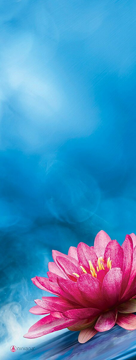 Nirvana Yoga 高品質プレミアム ヨガマット 4mm Azure Lotus Flower マイクロファイバータオル 高品質天然ゴム キャリーバッグ付き [ 柄 ストレッチ エクササイズ ホットヨガ ピラティス ヨガ マット おしゃれ デザイン ダイエット 器具]
