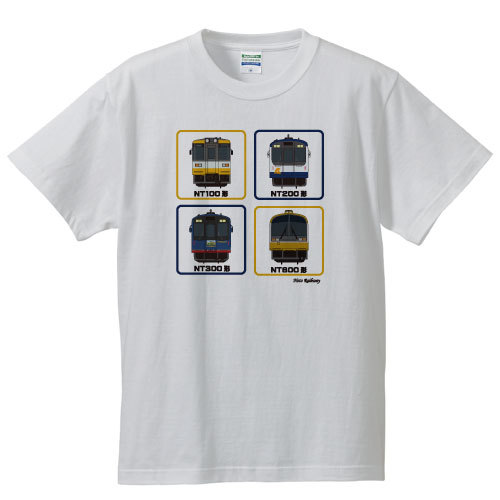 おもしろtシャツ ご当地 鉄道 半袖Tシャツホワイト 能