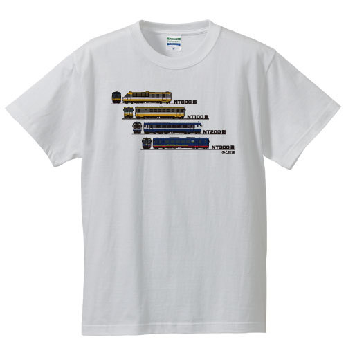 能登応援グッズ のと鉄道公認 「side4」柄 横 Tシャツ